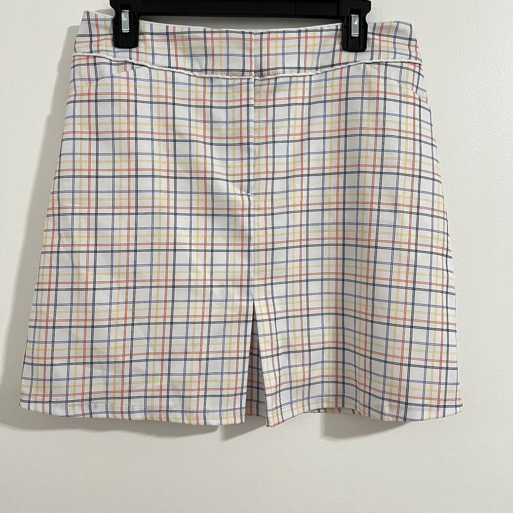 Tail White Label Golf Skort Size 6 Plaid Pickeball Sporty Skirt Preppy Tennis